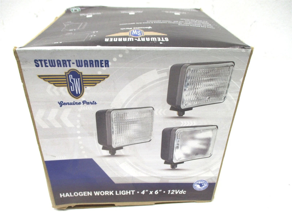 Stewart Warner 4x6 Halogen Work Lamp for Off-Road Vehicles (12V 50W)