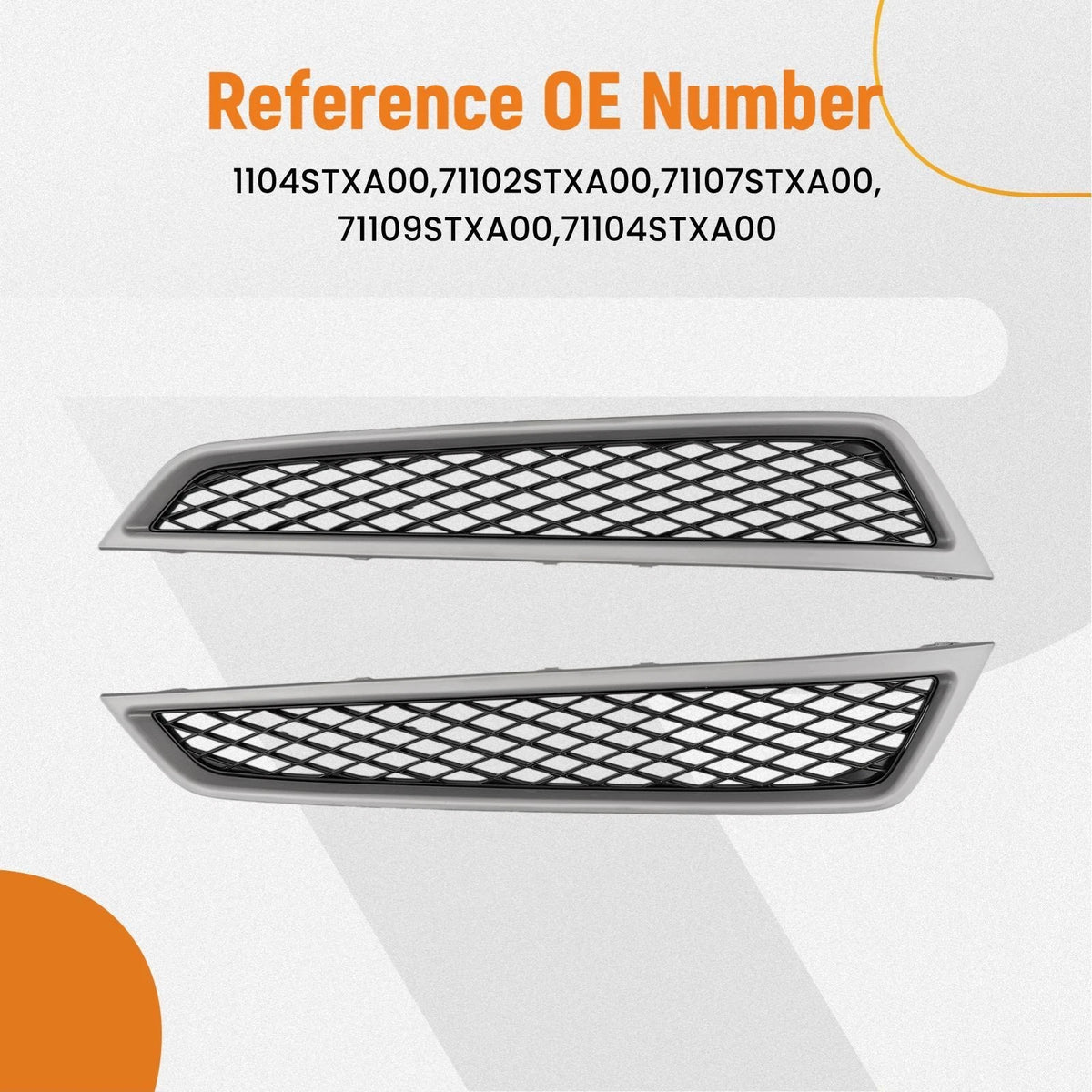 Set of 4 Chrome Grille Assembly for Acura MDX (2010–2013) AC1039111