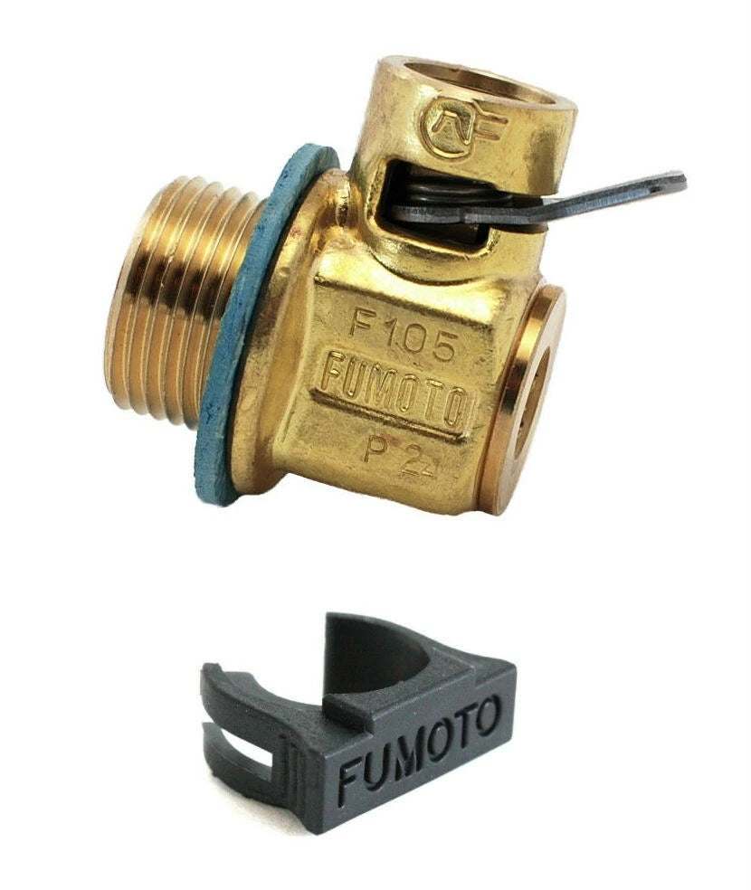 Fumoto F104 Engine Quick Oil Drain Valve + LC-10 Clip for Dodge 6.7L Cummins (2007–2023)