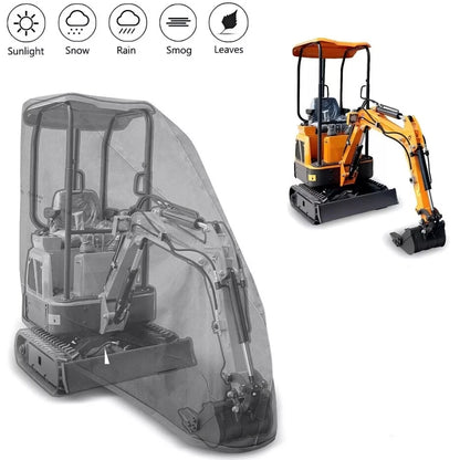 Mini Excavator Cover for 0.8T-2T (Rain, Sun, Freeze, Hail Resistant)