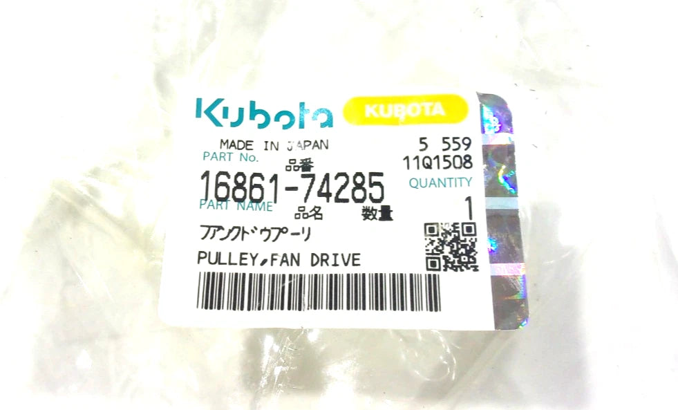 Fan Drive Pulley for Kubota D722 D902 DF72 (OEM 16861-74285)