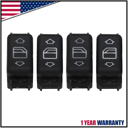 Set of 4 Power Window Switches for Mercedes W124 W126 (1985–1995) 1248204610