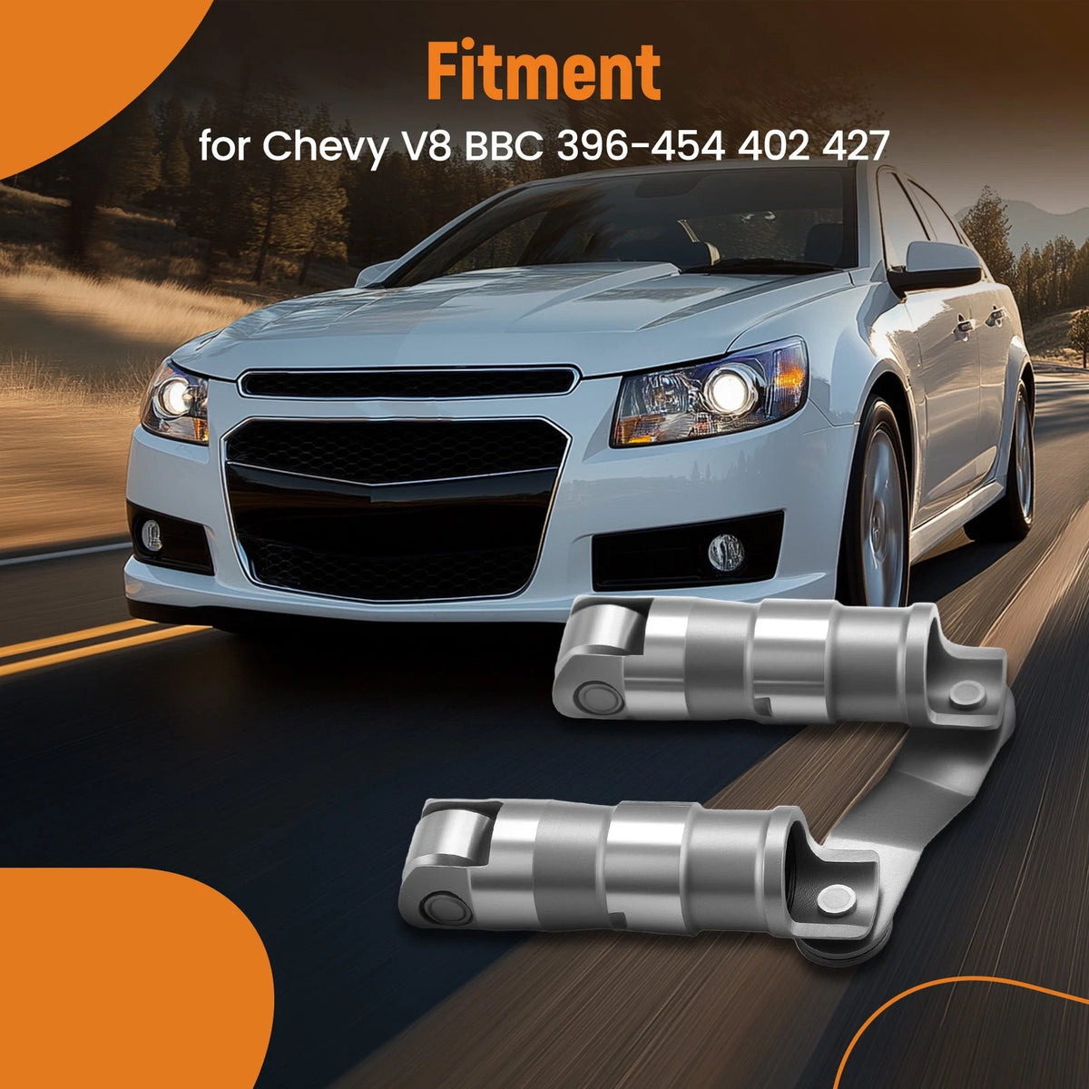 8 Pairs Hydraulic Roller Lifters for Chevy Big Block BBC 396 454 402