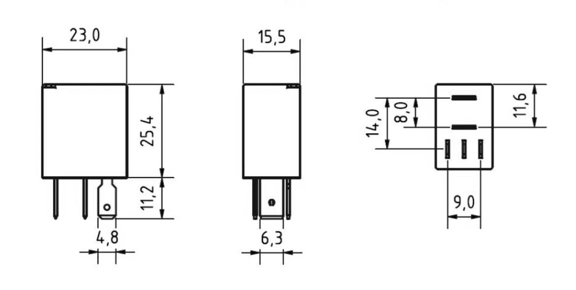 GEBE 994251 Micro Relay 4 Terminal SPST NO 24V 10A for