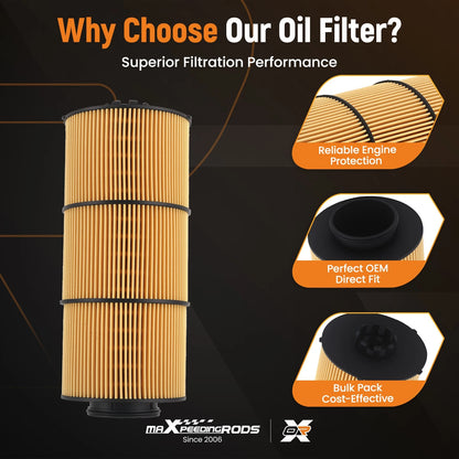 Set of 6 Engine Oil Filters for Detroit Diesel Freightliner (A4711800209, LF17800)