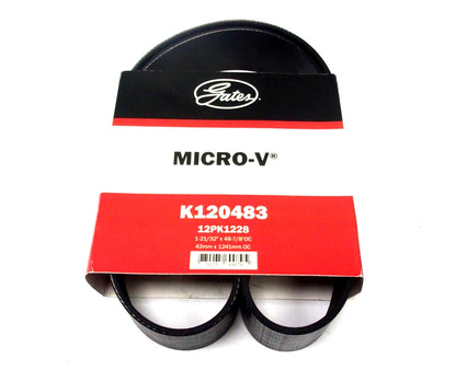 Gates Serpentine Micro-V Belt 12PK1228 for K120483 (12PK1228)