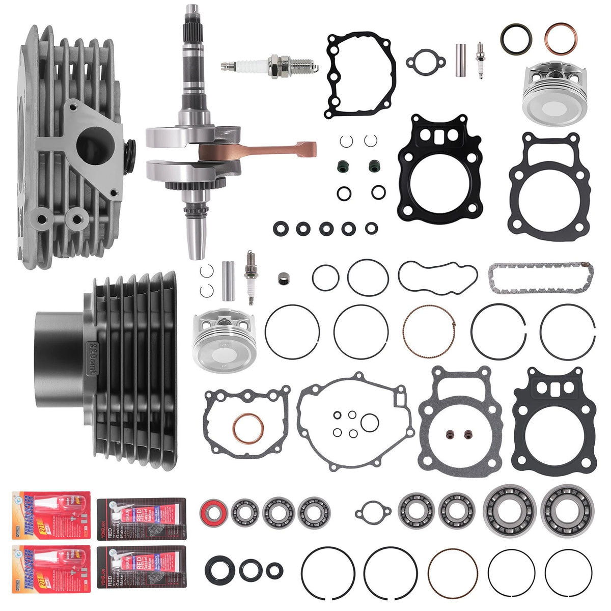 Cylinder Head & Crankshaft Piston Gasket Kit for Honda Rancher 350 TRX350 (2000–2006)