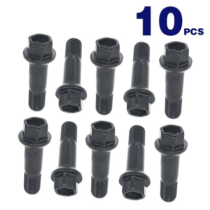 10PCS Wheel Lug Bolts Nuts Kit for Benz S500 GLK350 S550 CL500 GL450 (–)