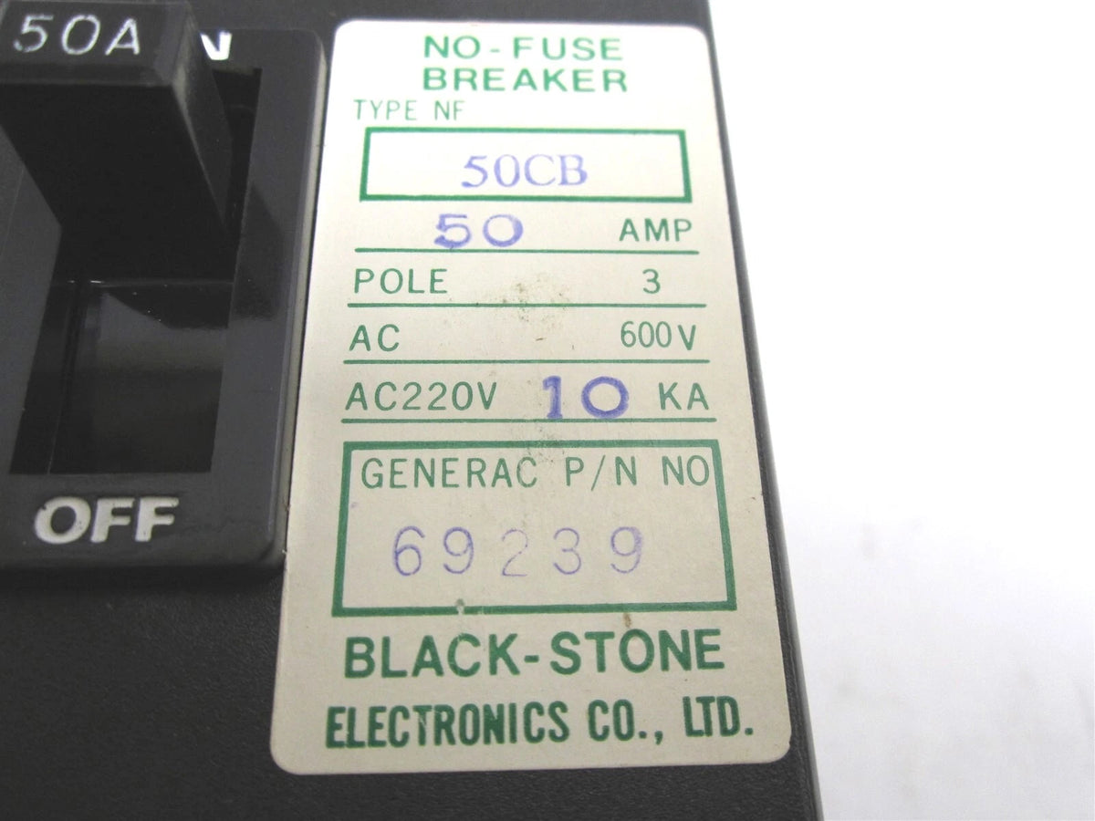 Circuit Breaker 50A 3-Pole for Generac (600V)
