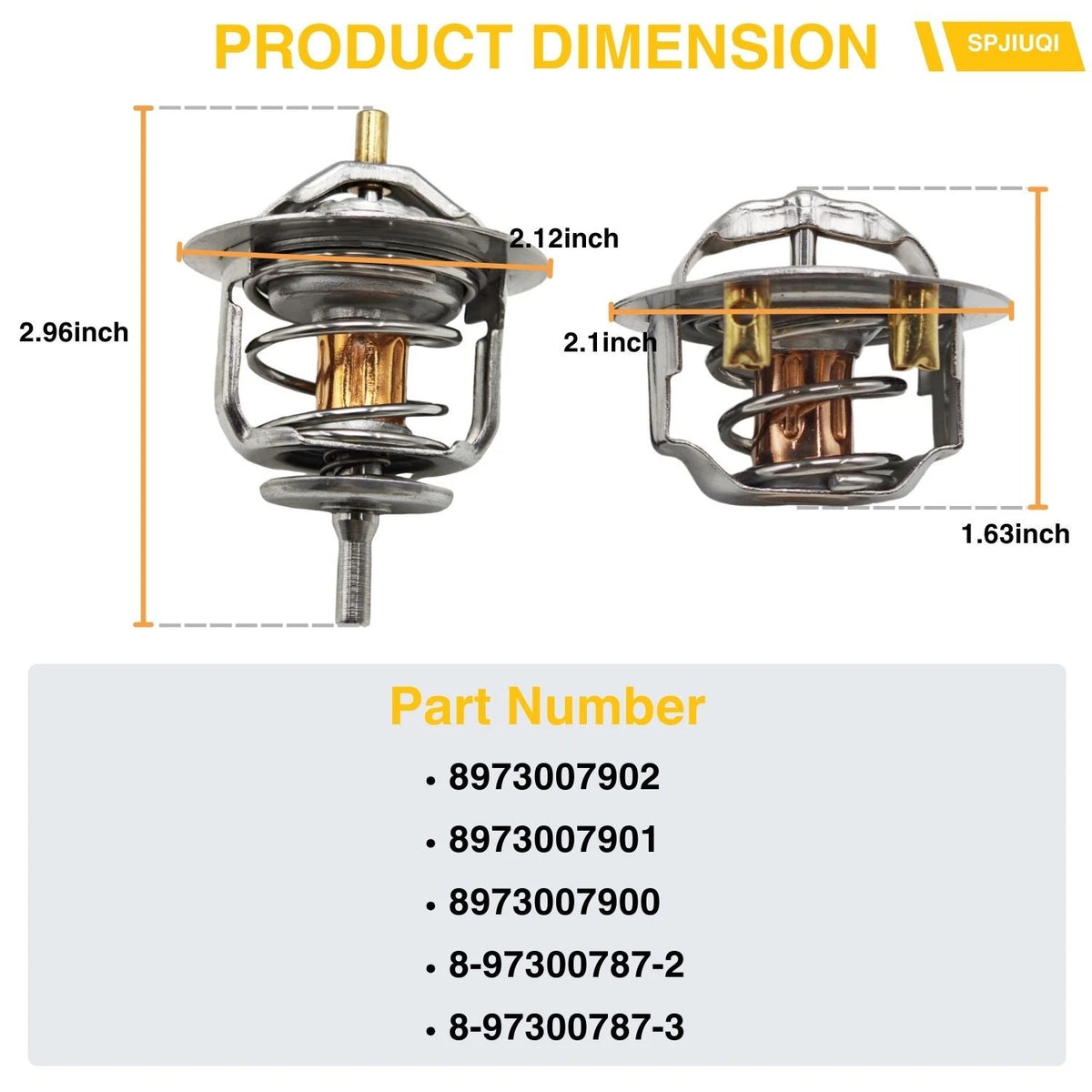 Engine Coolant Thermostat Set for Isuzu GMC CHEV (2005–2018) 4HK1 5.2L