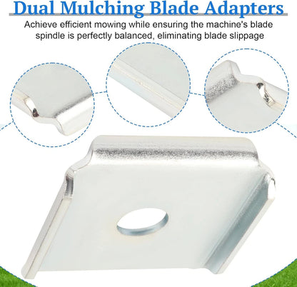 Set of 6 X-Blade Dual Mulching Blade Adapters for Standard Commercial Mowers