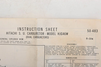 Carburetor Repair Kit for Hitachi HJG46W (NOS)