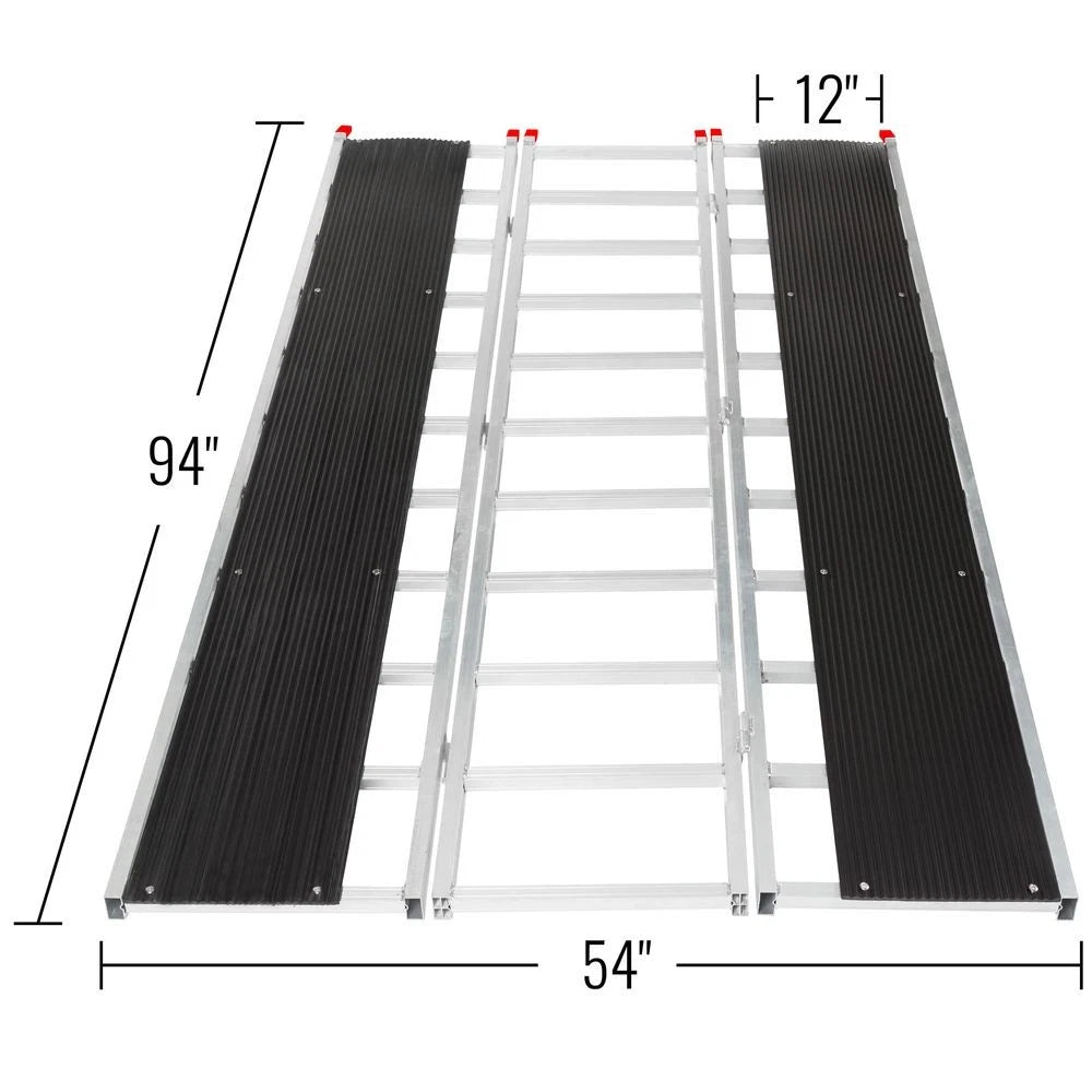 Folding Snowmobile Ramp Extension for Black Ice SNO-9454-HDXW (7' 10" x 54")