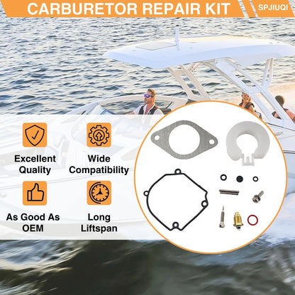 3Pcs Carburetor Repair Kit 6H1-W0093-00 for Yamaha 2-Stroke Outboard (75-90HP)