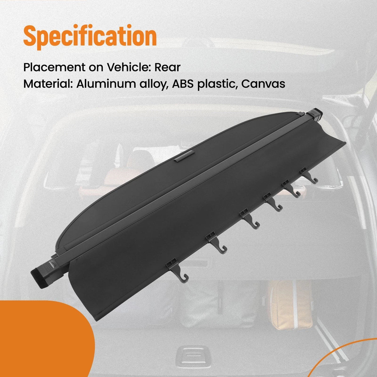 Retractable Cargo Cover for Subaru Forester (2009–2013) Black Waterproof