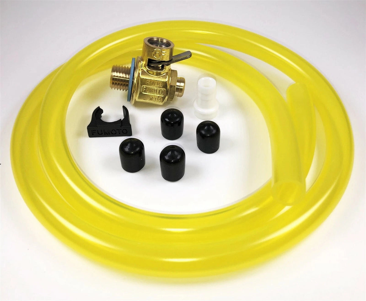 Fumoto F137S Oil Drain Valve for Fumoto F107S - Set of 4 Caps & 3' Tubing