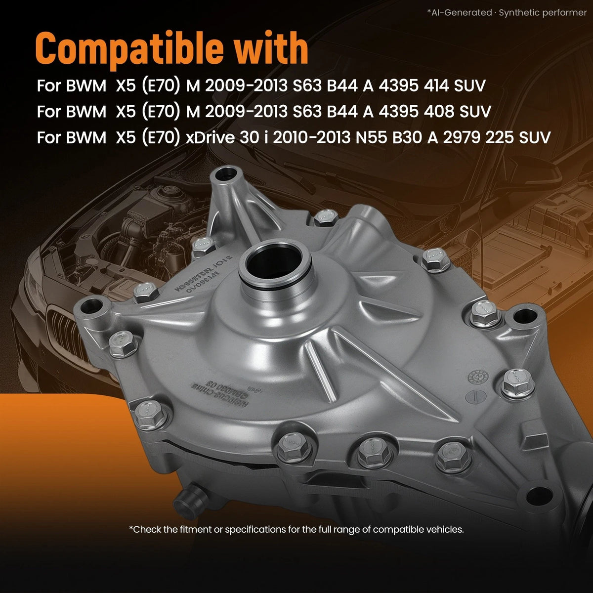 Front Axle Differential Carrier 31507594314 for BMW X5 X6 (2014–2018)