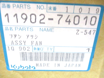 Cooling Fan Assembly for Kubota (11902-74010)