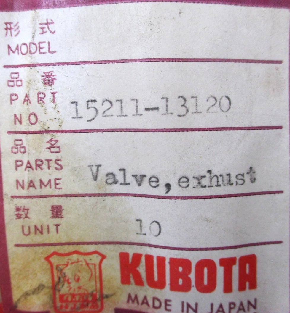 Exhaust Valve for Kubota L200 L210 Tractor (15211-13120)