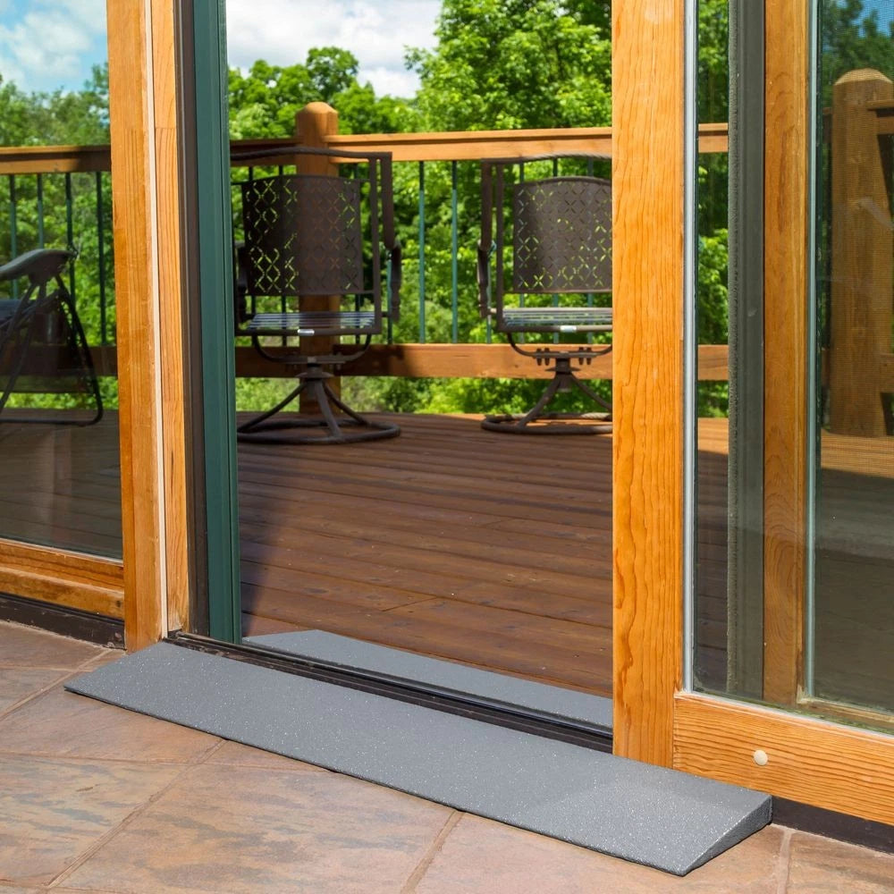 1" Doorway Threshold Ramp for Wheelchair (800 lb Cap, High-Density Composite)
