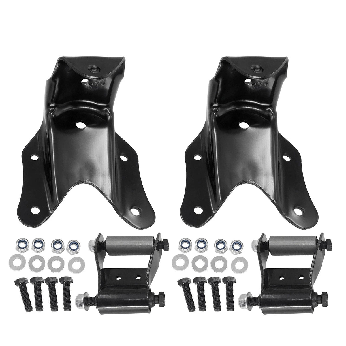 2X Rear Leaf Spring Shackle Bracket Kit for Ford Bronco F150 (1980–1997)