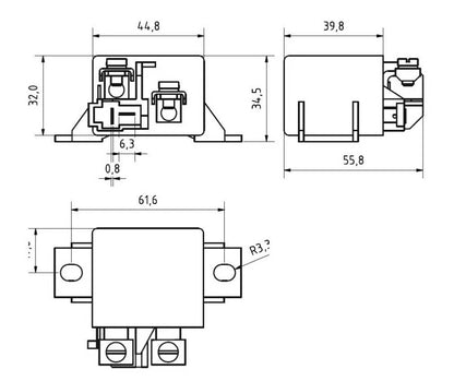 4 Terminal SPST NO Heavy Duty Relay 24V 50A for GEBE 990961
