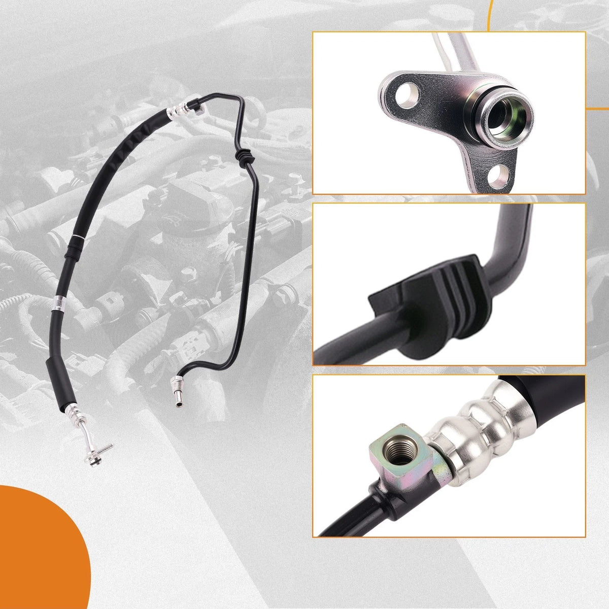 Power Steering Pressure Line Hose for Acura TSX, Honda Accord 2.4L (2003–2008)