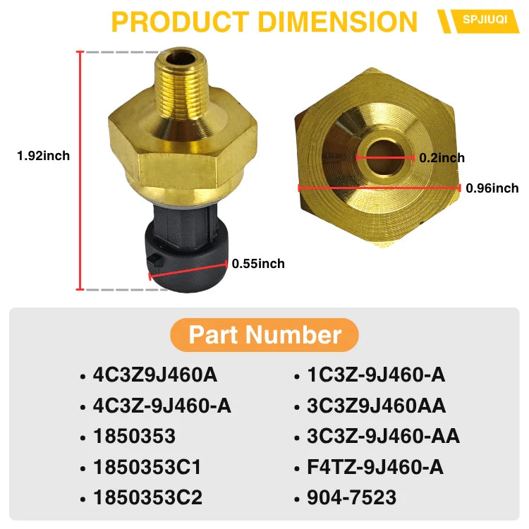 DPFE-3 Exhaust Back Pressure Sensor for Ford 6.0L 7.3L (2003–2007)