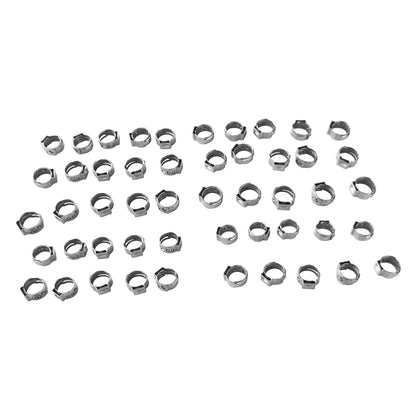 50PCS Stainless Steel Ear Clamp Cinch Rings for PEX 1/2" (12.8mm)
