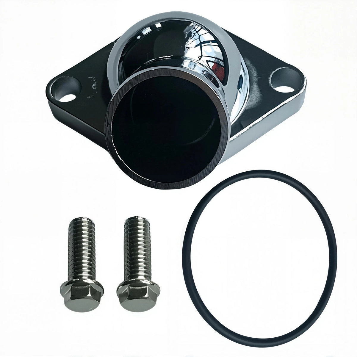 50 Degree Thermostat Housing 2660 Chrome for Chevy SBC V8 (1955–1965)