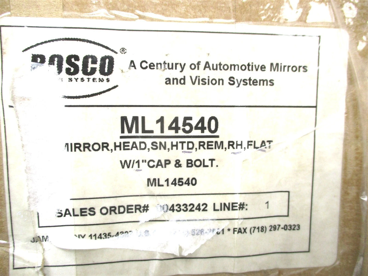 Right Hand Heated Remote Flat Mirror Head for ML14540