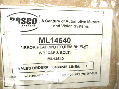 Right Hand Heated Remote Flat Mirror Head for ML14540