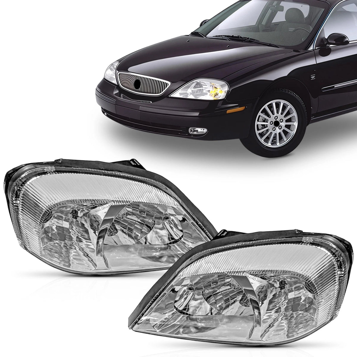 Pair Headlight Assembly for Mercury Sable (2000–2005) FO2503168