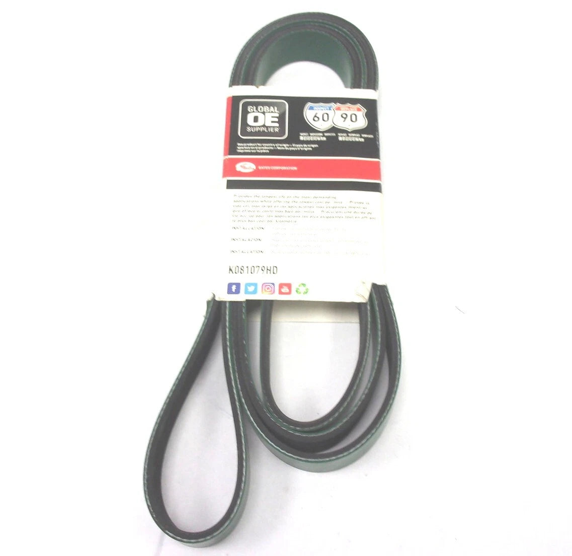 Gates Serpentine Heavy Duty Micro-V Belt 8PK2741 for