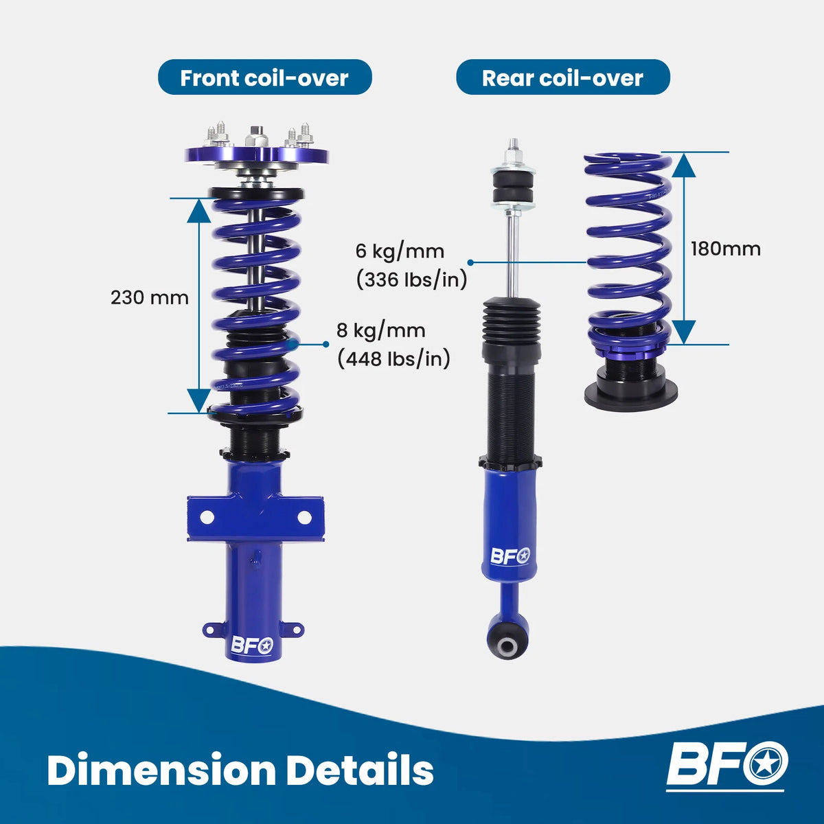 BFO Coilovers Suspension Lowering Kit for Ford Mustang (2005–2014)