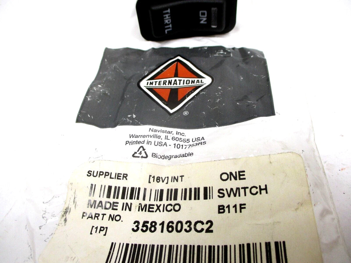 OEM Hand Throttle On/Off Rocker Switch for International (3581603C1, 3581603C2)