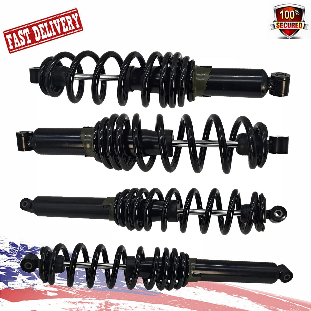 Set of 2 Front Rear Shock Absorbers for Polaris Ranger XP 900 1000 (2013–2020) 7043753 7043755