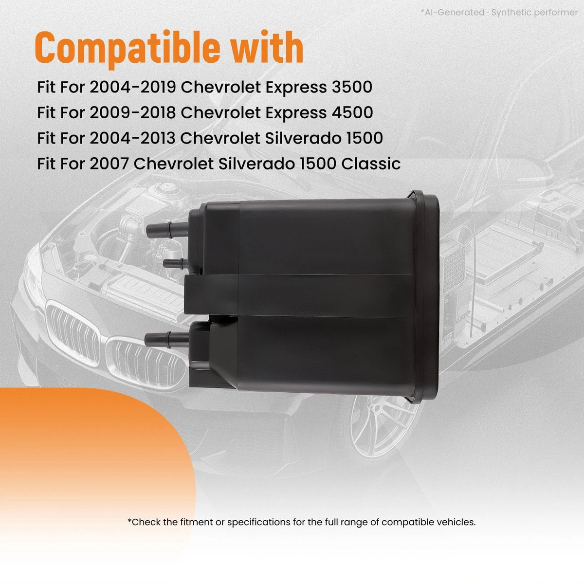 EVAP Charcoal Canister for GMC Sierra 2500 (2004) 12569373 911-095