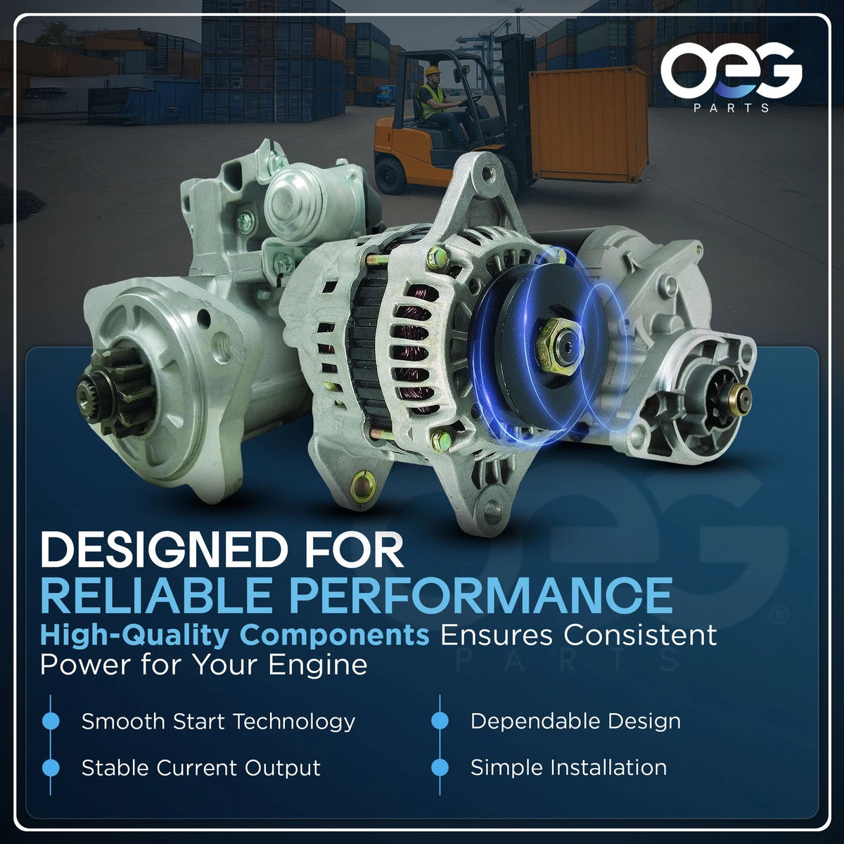 Starter for Komatsu FD20 Diesel (1991–2005) 1280009970 128000-9971 S8529 S8528