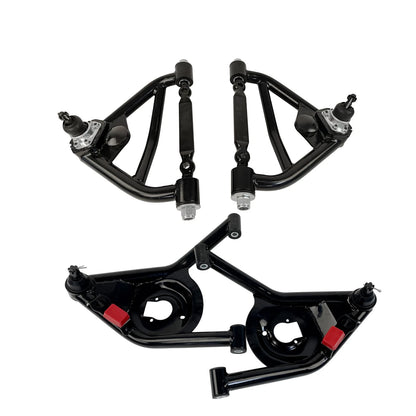 Set of 4 Front Tubular Control Arms Suspension Kit for Chevrolet Camaro (1970–1981)