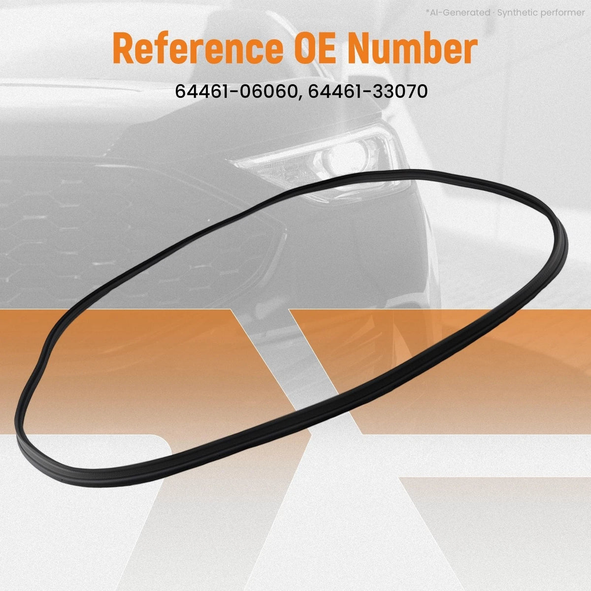 Rear Door Rubber Seal for Toyota Camry RAV4 (2007–2016) 64461-06060 64461-33070