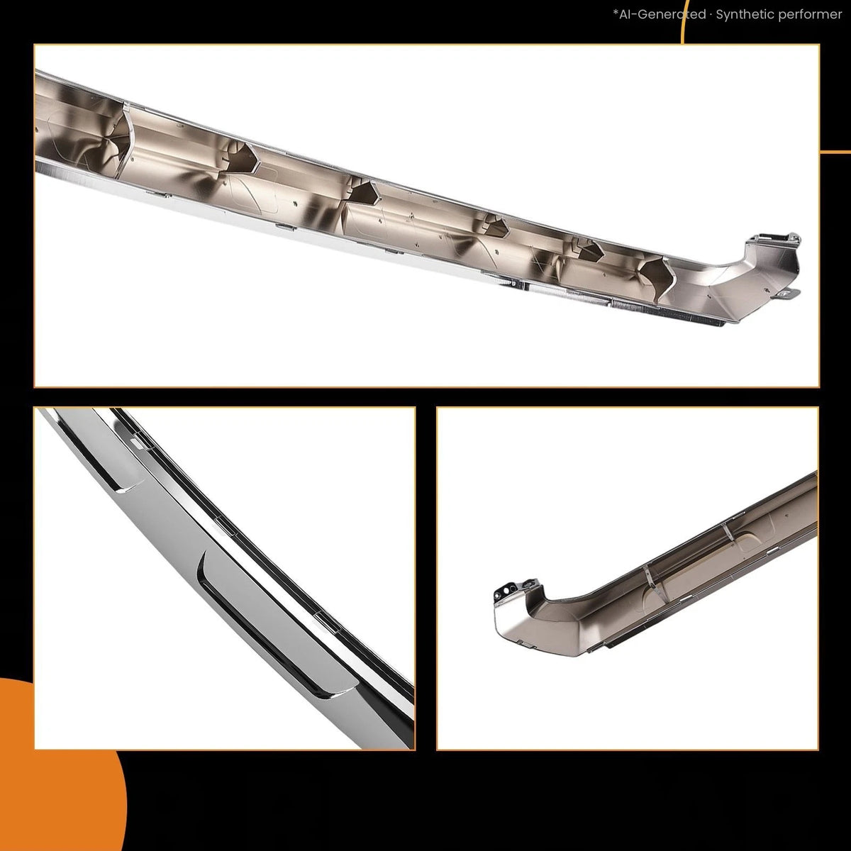 Front Bumper Lower Grille Chrome Molding Trim for Lexus RX350 RX450 (2016–2019)