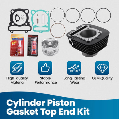 Piston Cylinder Gaskets Top End Rebuild Kit for Yamaha Raptor 350 (2004–2007)
