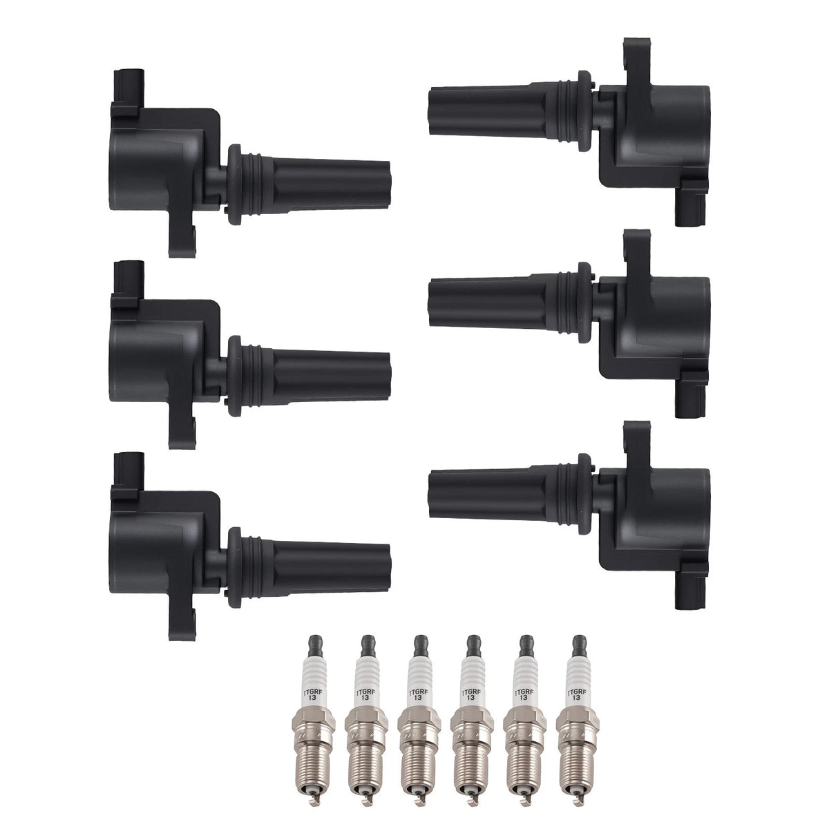 Set of 6 Ignition Coils & Iridium Spark Plugs for Lincoln LS (2000–2005)