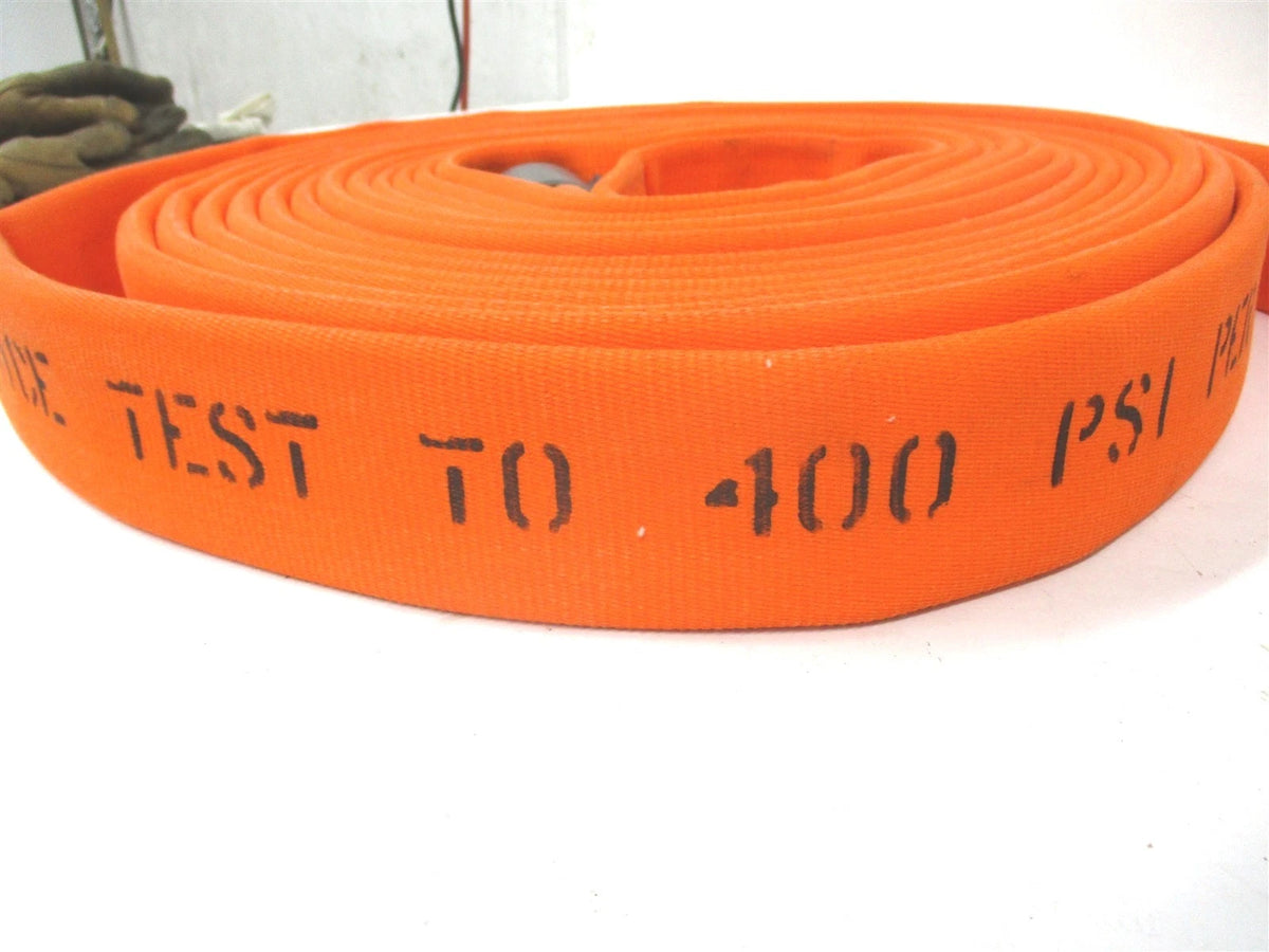 1-3/4" x 50' Orange Fire Hose with Connectors for Various Applications