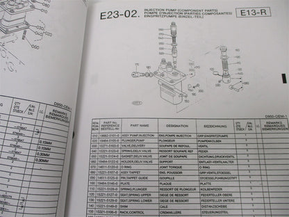 Illustrated Parts List Manual for Kubota D950-BG1-SAE-1 Engine