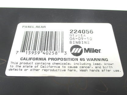 Rear Panel for Miller Electric Shopmate 300/300DX (224056)