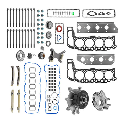 Head Gasket & Timing Chain Kit w/ Sprockets for Dodge Dakota 4.7L V8 (2008–2010)