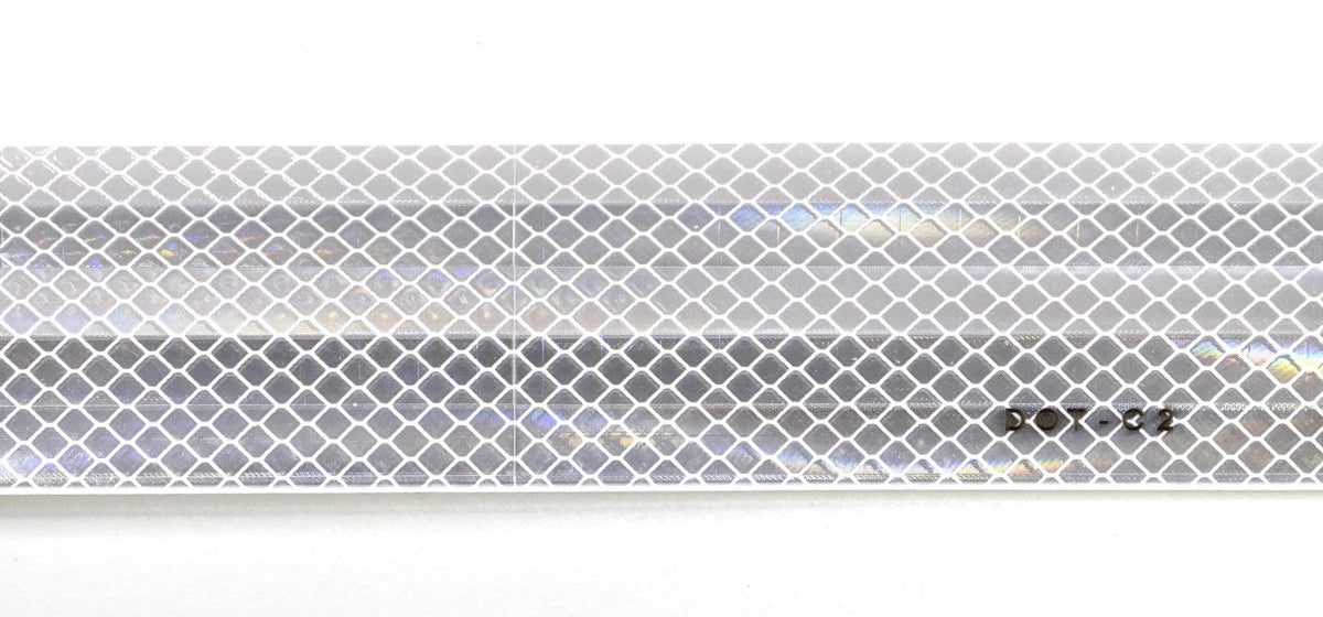 Set of 4 3M 67638 983-10 White 2" x 12" Reflective Tape Strips