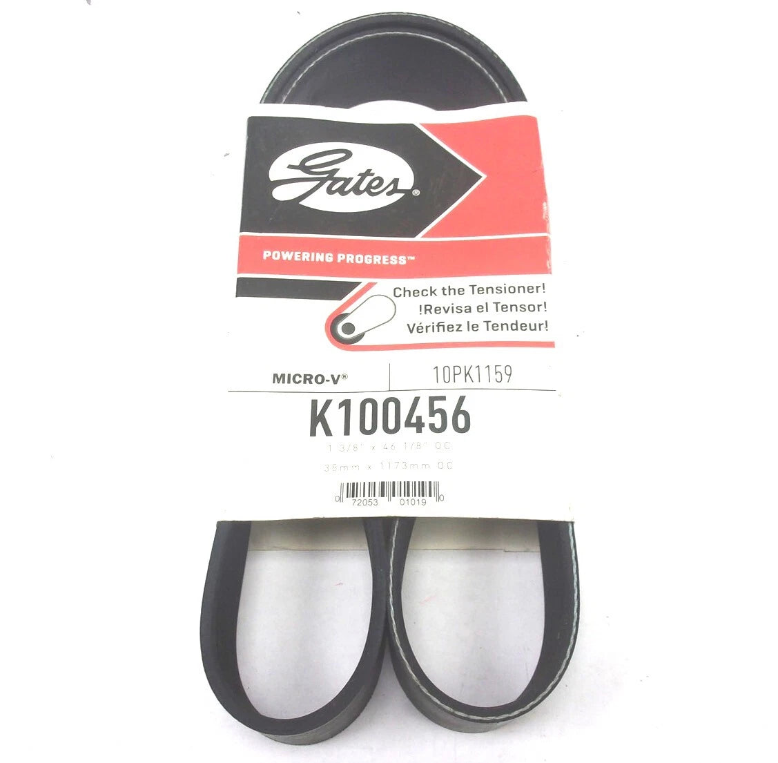 Gates Serpentine Micro-V Belt 10PK1159 for K100456 (46-1/8" X 1-3/8")
